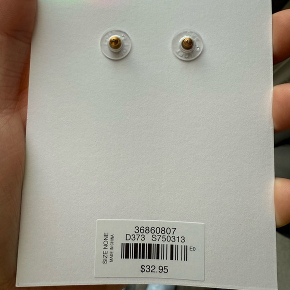 LOFT Turquoise and Gold Earrings - Picture 4 of 4